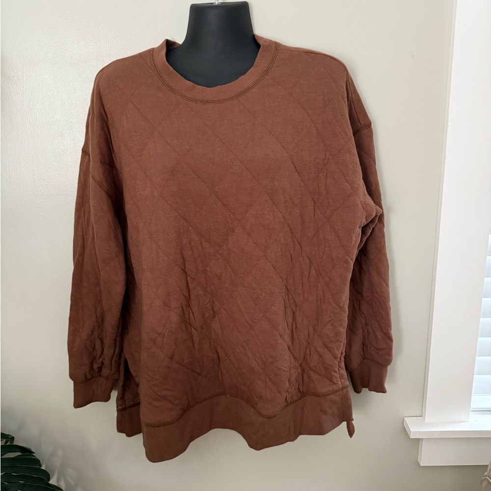 Old Navy Brown Quilted Top